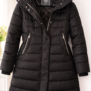 Vince Camuto Women's Elegant Black Puffer Coat